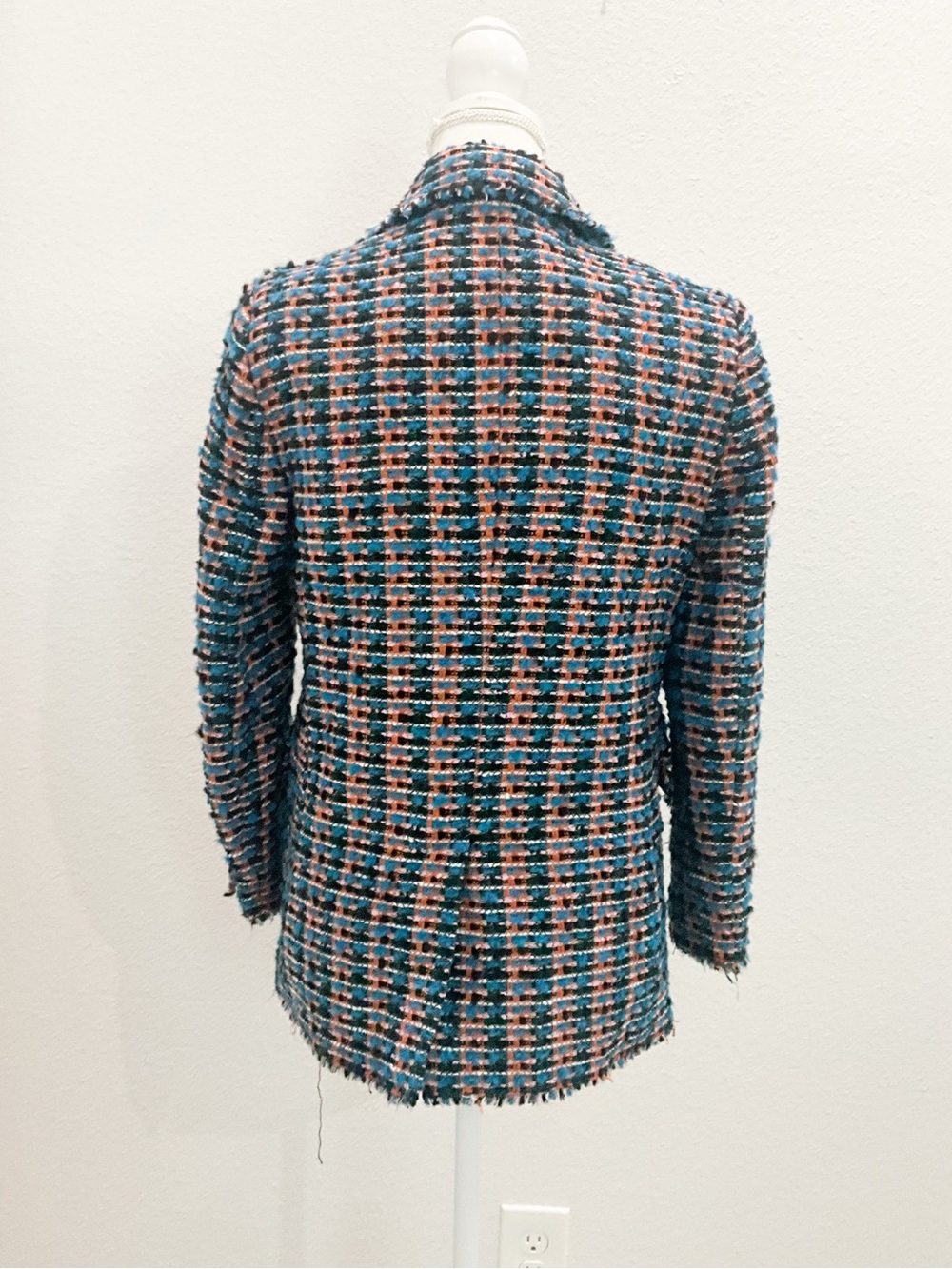 Zara Women's Tweed Blazer Size Medium - Picture 7 of 9